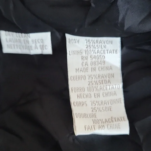 Vintage Y2K Jones New York Black Crushed Velvet Belted Jacket Sz 10 - Picture 10 of 11